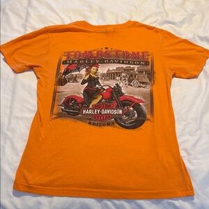 Harley-Davidson Orange Tee with Eagle Design